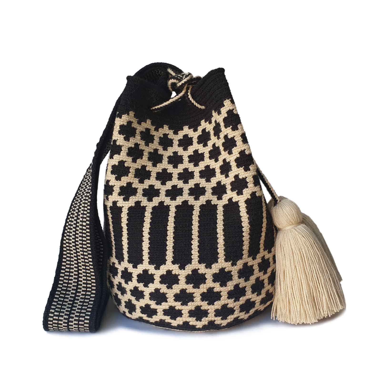 Zebra Medium Wayuu Crochet Bag – Lombia+Co.