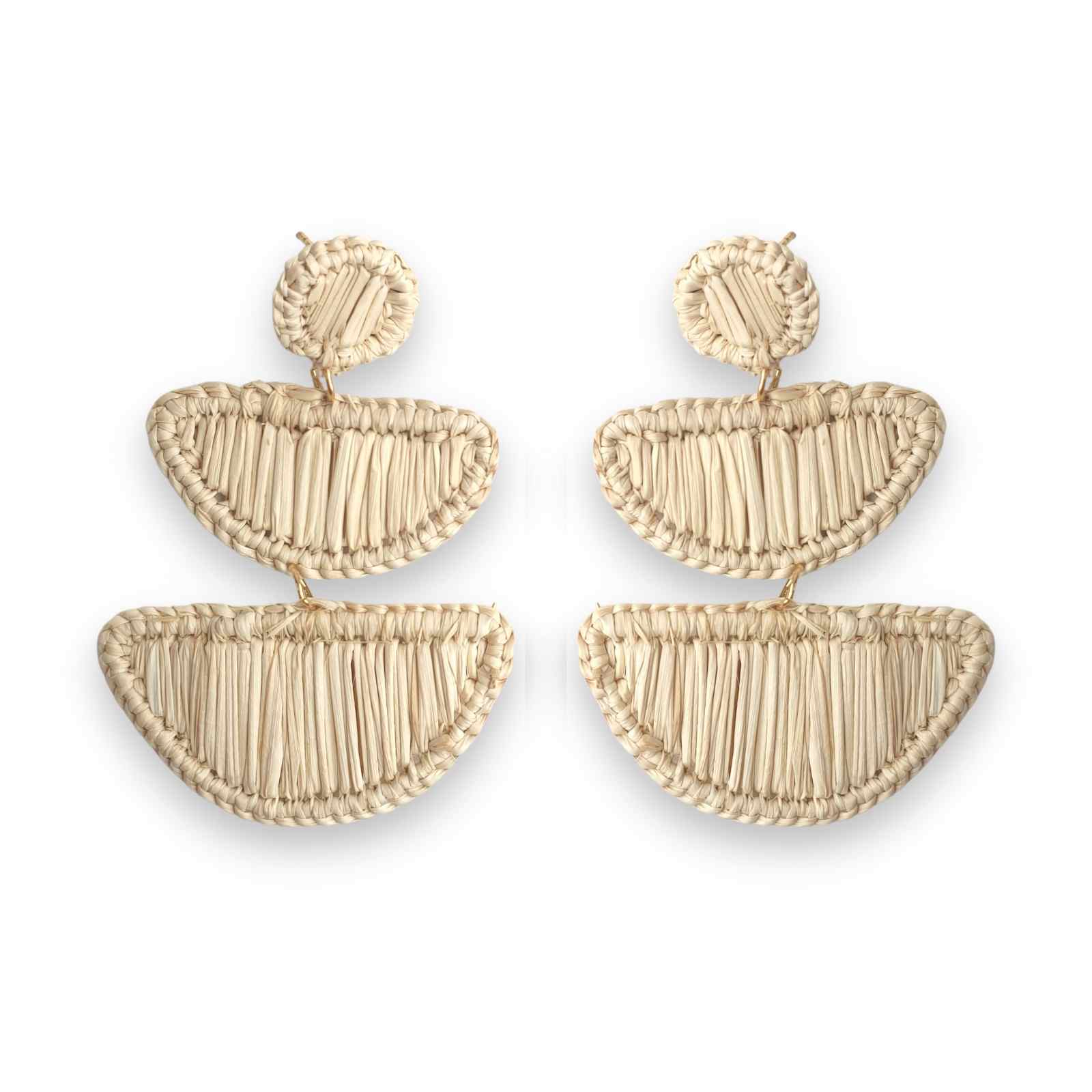 Iraca Palm Straw Earrings 15