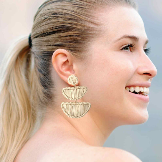 Iraca Palm Straw Earrings 18