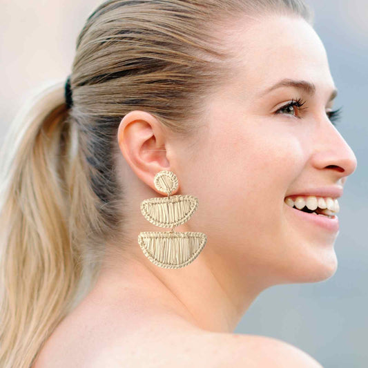 Iraca Palm Straw Earrings 18