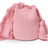 Pink handmade Wayuu bag crafted by indigenous female artisans from Colombia-Lombia+Co.