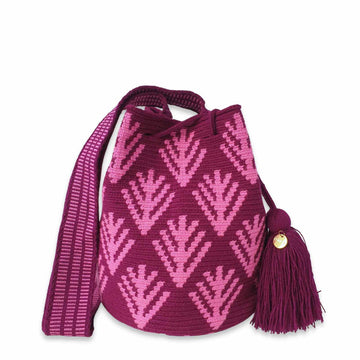 Palma Berry Medium Wayuu Crochet Bag