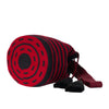 Fiera large red and black  stripes Wayuu bag handcrafted by Colombian artisans
