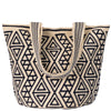 Xoch tote black and  beige Wayuu bag handcrafted by Colombian artisansblack 