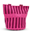 Pink stripes handmade Wayuu bag crafted by indigenous female artisans from Colombia- Lombia+Co.