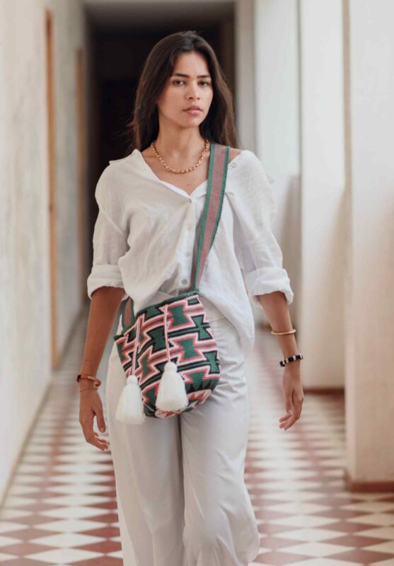 Green Jalia Wayuu Bag | Lombia + Co.