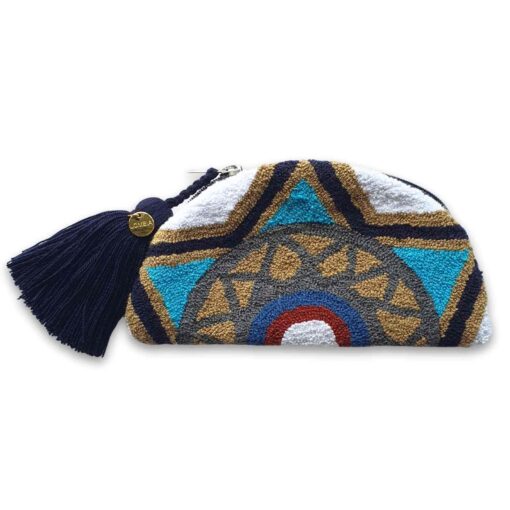 Tufted Mykonos Wayuu Moon Clutch 37