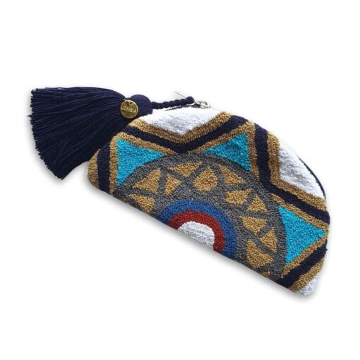 Tufted Mykonos Wayuu Moon Clutch 38
